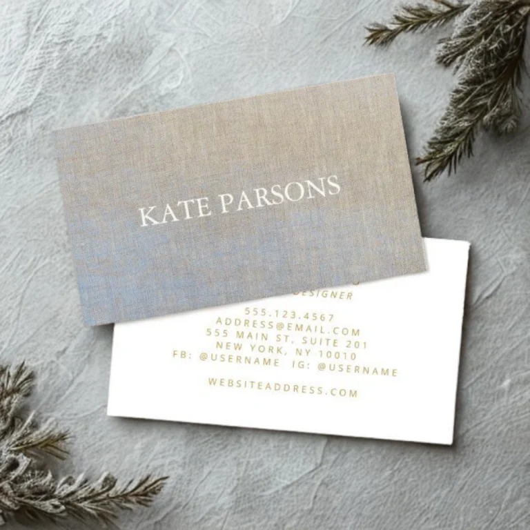 13pt linen business card canada