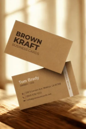 18pt brown kraft business cards canada