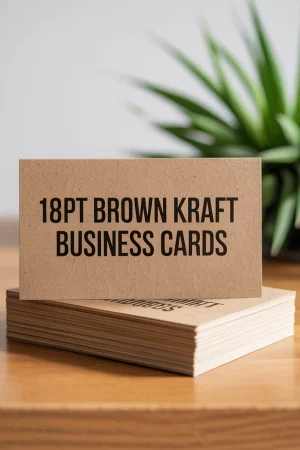 18pt Brown Kraft Business Cards