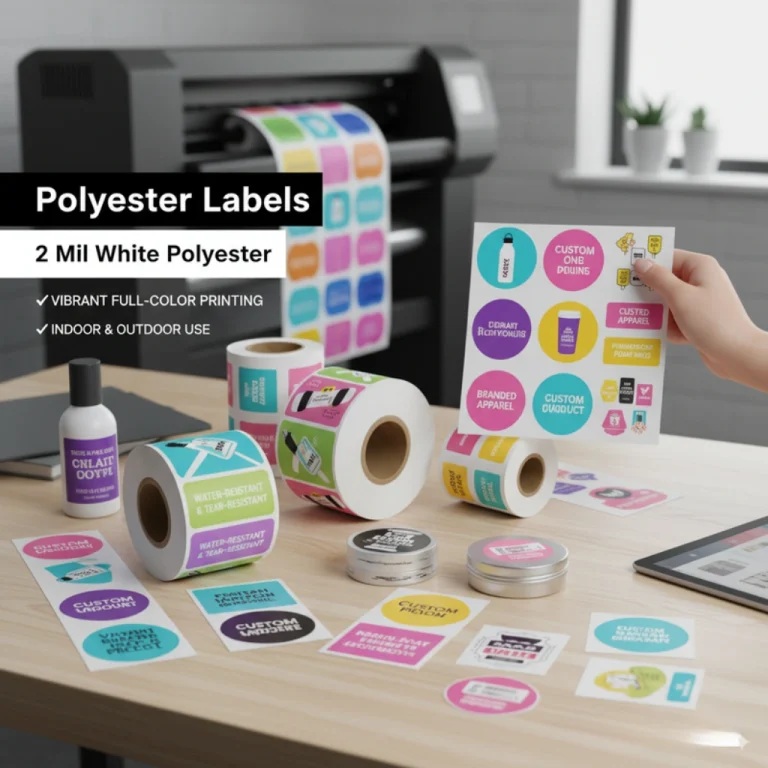polyester labels vs vinyl labels canada